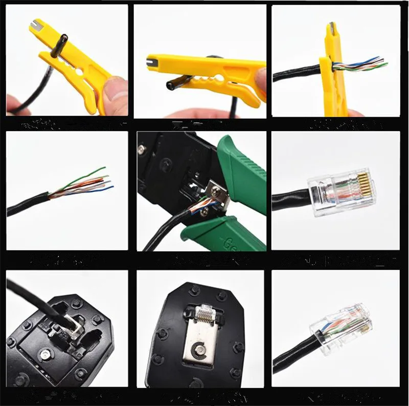 Wire Stripper Network Tool Set Cable Tester Detector Crimping Connectors Crimp Crimper Pliers | Инструменты
