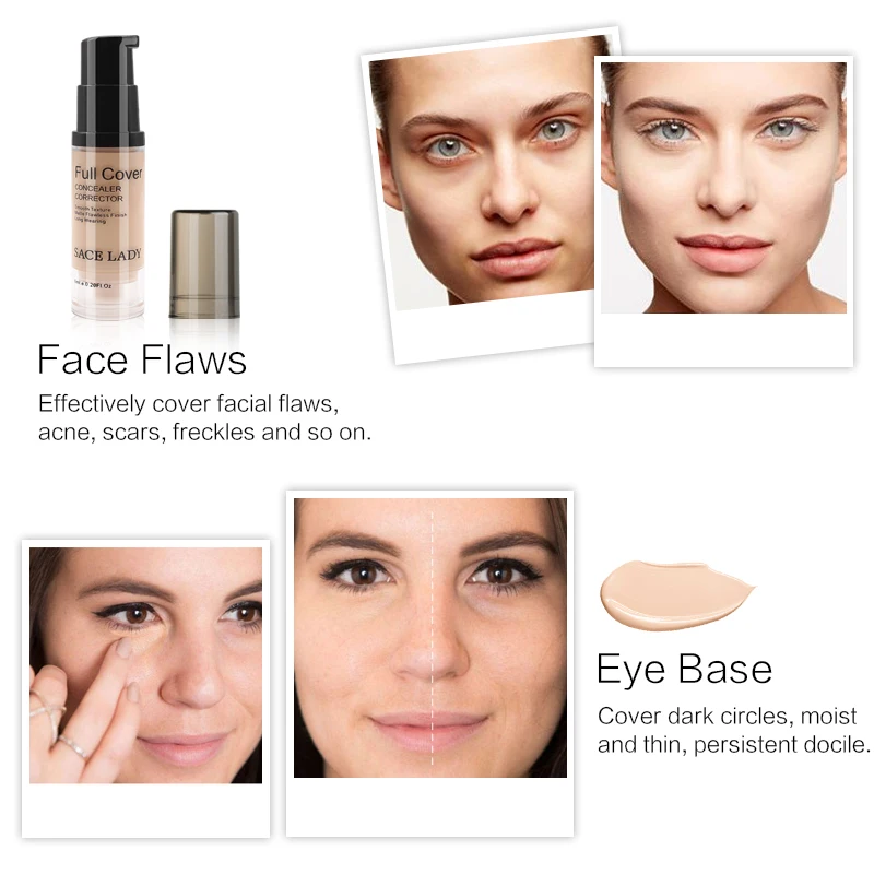 Sace женский консилер крем для лица покрытие темное пятно контур губ макияж Жидкая