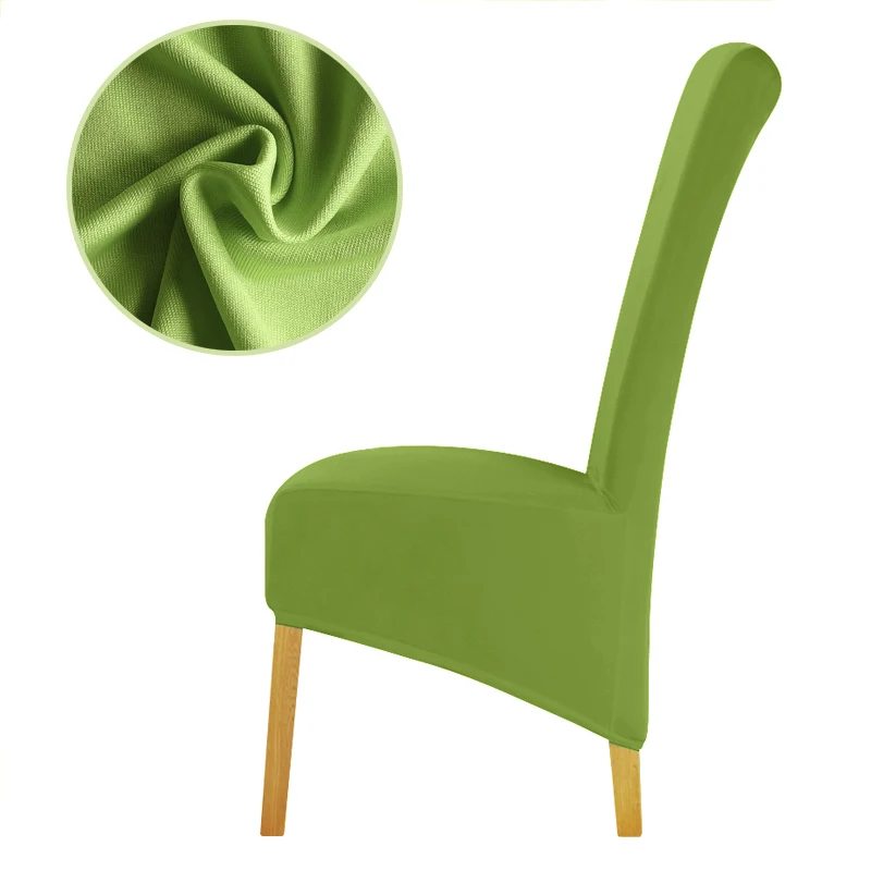 Green 1 шт. однотонные большие эластичные чехлы на кресла, чехлы на стулья, тянущиеся чехлы с высокой спинкой для банкета, отеля - Цвет: Green