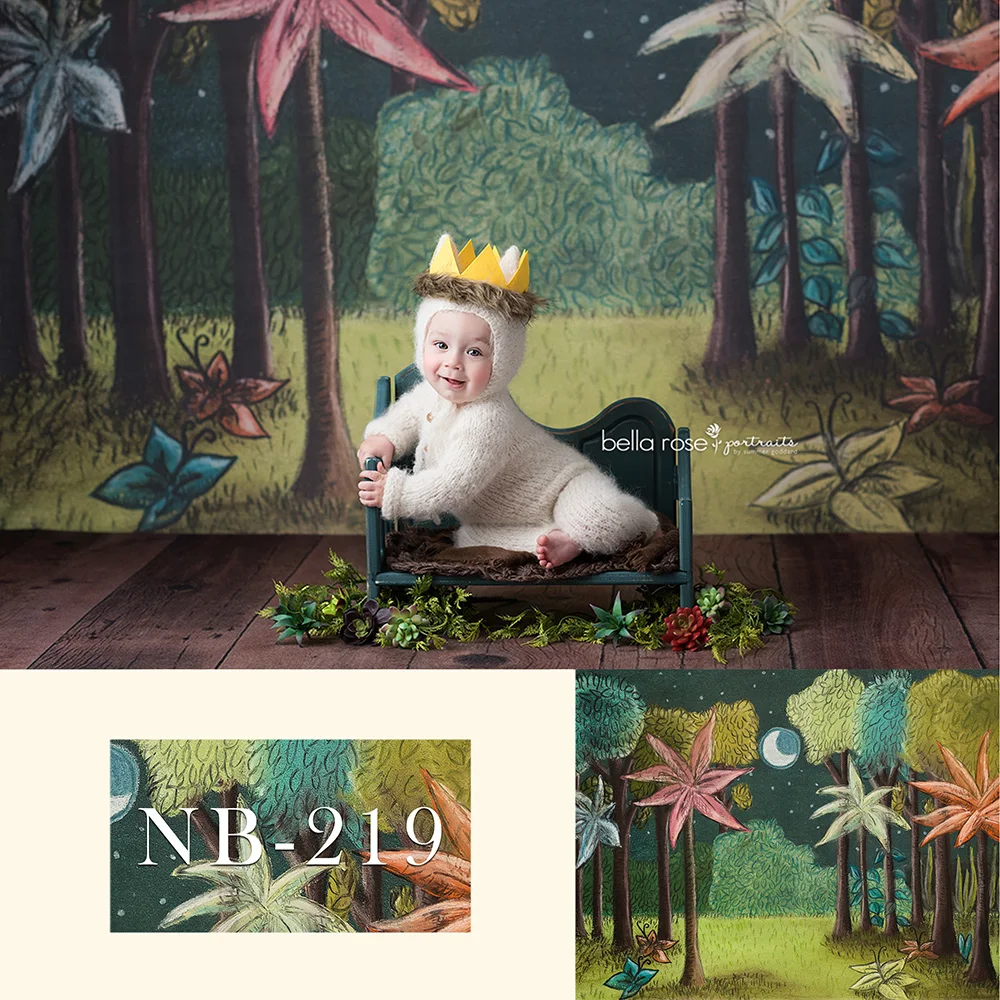Mehofo Виниловый фон для фотосъемки с Фоны Baby Shower лес Луна реквизит индивидуальные