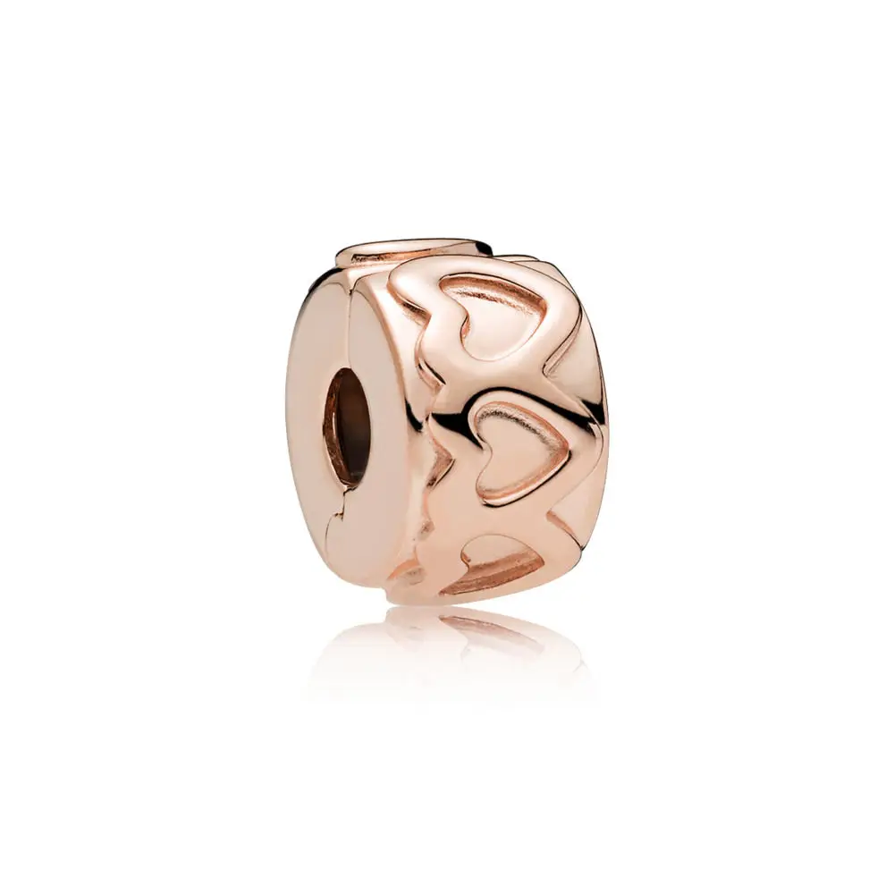 50 styles copper DAZZLING CROWN Rose Shining Flower clip bead Fit Original Pandora Bead Bracelet For Women Charm DIY P021 - Цвет: W1410-2