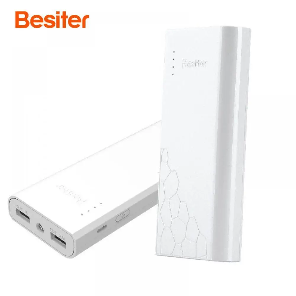 Besiter Power Bank 16000 мАч простой дизайн портативное зарядное устройство двойной выход