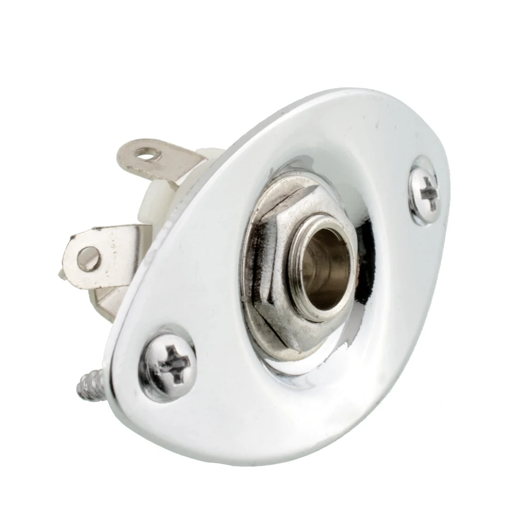 SEWS Горячая Высокое качество 1 шт. хром овальный выход Джек пластина гнездо W/Jack для