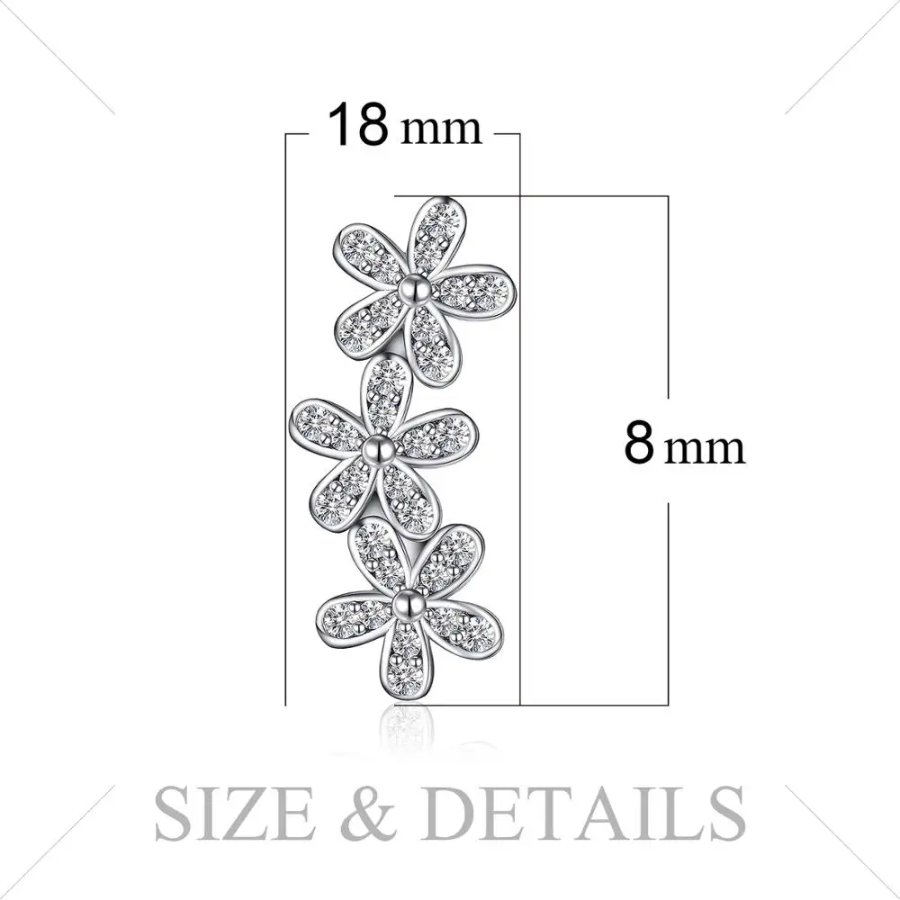Женские корейские серьги JewelryPalace с цирконием кубической огранки из