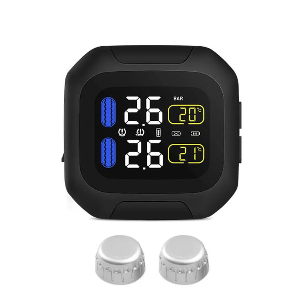 Сигнализация для шин мотоцикла 2 Внешний датчик Moto TPMS система внешний внутренний