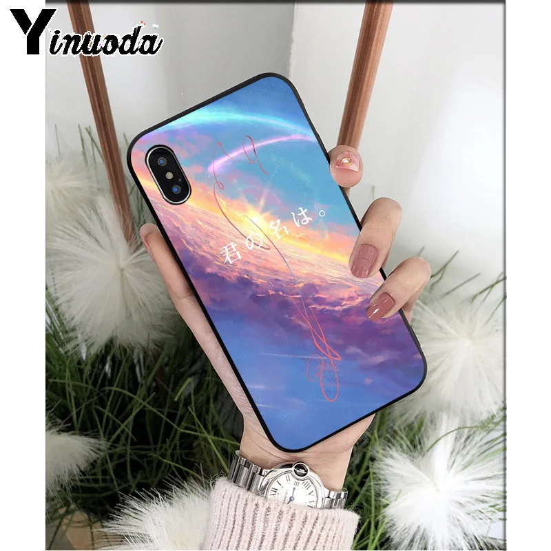 Yinuoda аниме ваше имя ТПУ Мягкий силиконовый чехол для телефона iphone 13 8 7 6 6S Plus 5 5S SE XR X