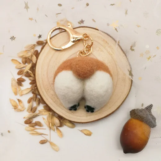 Кота и броши в форме собаки держатели для ключей Шерсть Кружево комплект