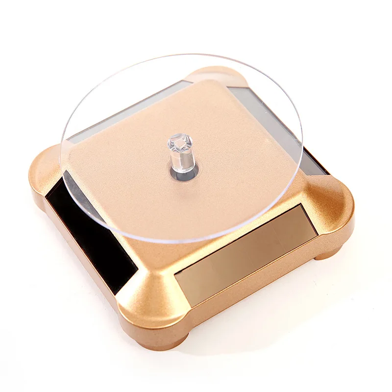 

360 Rotating Turntable Display Stand With Solar Power Battery Turn Table Plate For Ring Necklace Bracelet Moonso Display Jewelry