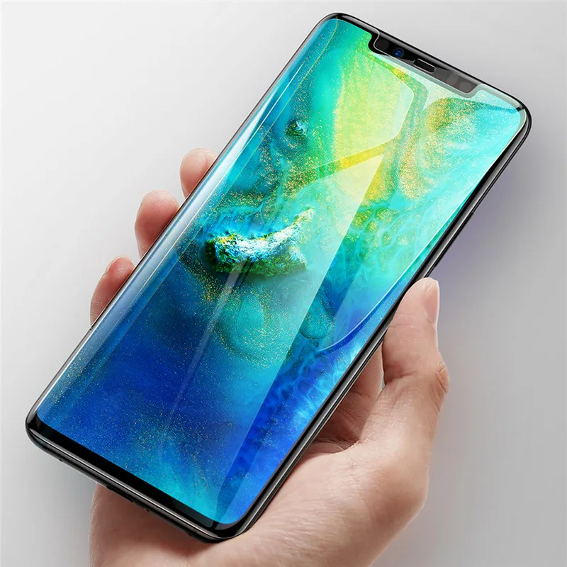 Прозрачный протектор экрана для huawei mate 20 Pro 5D изогнутый облегченное закаленное