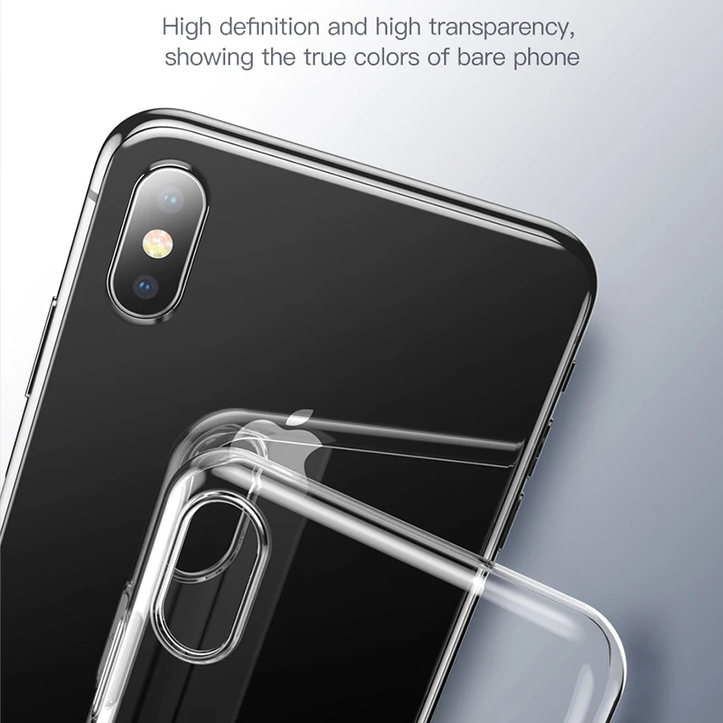 Ультратонкий Мягкий ТПУ чехол для iPhone 8 7Plus 6sPlus Прозрачный XS XR XSMAX |
