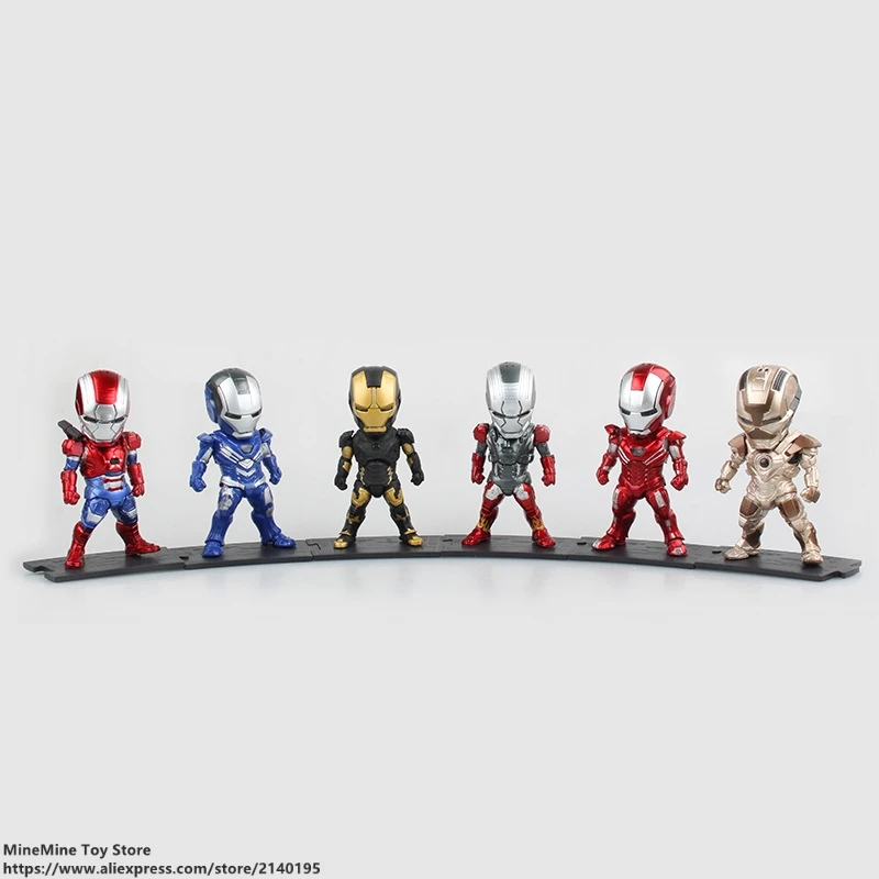 ZXZ Marvel Мстители Железный человек 3 6 шт./компл. 10 см фигурку коллекция украшений