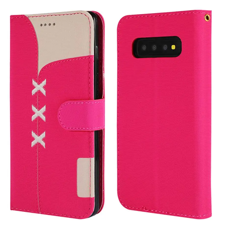 Чехол книжка из искусственной кожи разных цветов для Samsung Galaxy S10 E S9 S8 A20 A30 A40 A50 A70 M20