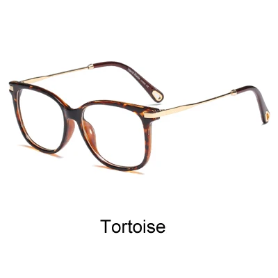 Tortoise Ralferty, элегантные женские очки, оправа, негабаритные квадратные оправы для очков для оптической близорукости, линзы по рецепту, индивидуальные F95156 - Цвет оправы: Tortoise