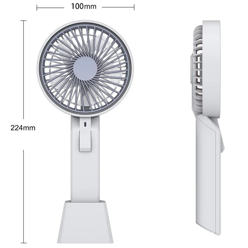 Portable Fan Battery Operated Desk Usb Small Rechargeable Hand 5 Speed Electric Personal With Base Strong Wind | Бытовая техника