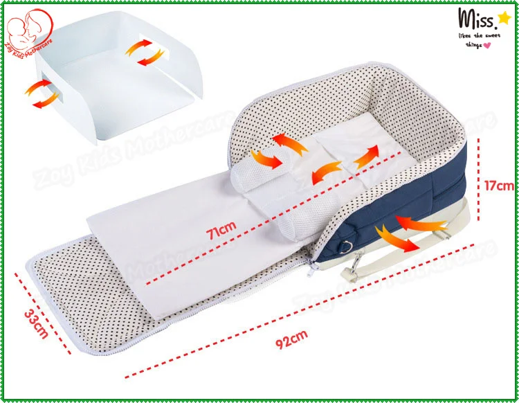 Портативный складной ребенка мешок мумии Съемный младенческой Колыбели