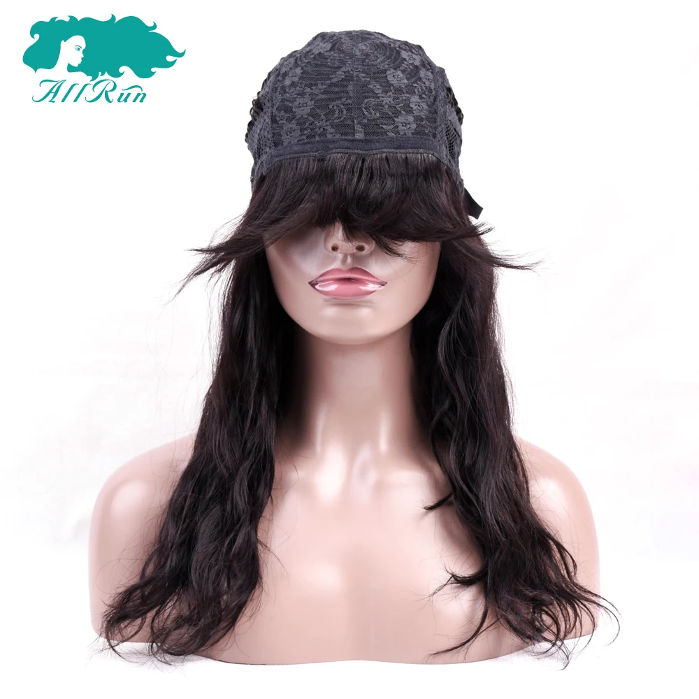Allrun Hair Malaysian Natural Wave Wigs Mechanism Made Human For Women Side Part Non Remy 22inch | Шиньоны и парики