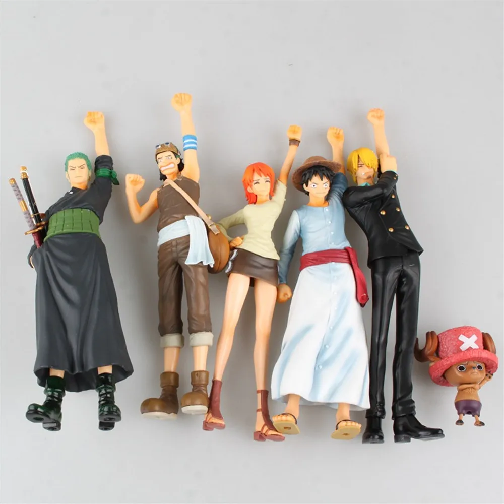 Цельная фигурка Луффи Нами Зоро Санджи Чоппер Usopp фигурки аниме ПВХ подарок детям