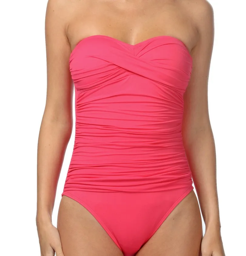 2018 сексуальный красный купальник сплошной Женский боди высокая повязка из