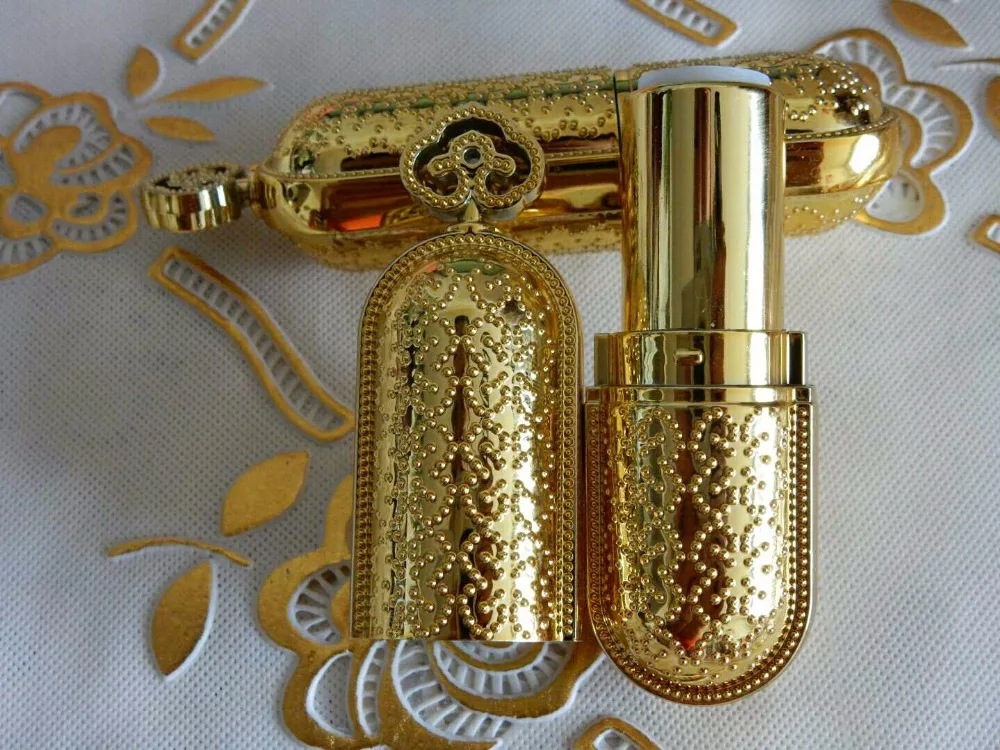 50 шт. пустой золотой алюминиевая трубка для губной помады черный алюминиевый