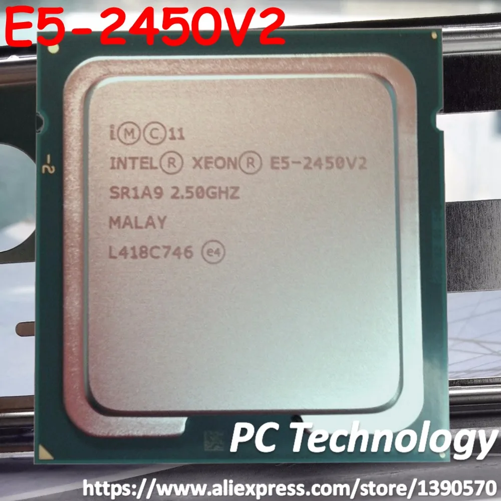 Оригинальный процессор Intel Xeon E5 2450V2 2 5 ГГц 8 ядерный 2450 V2 20 МБ SmartCache флуоресцентная