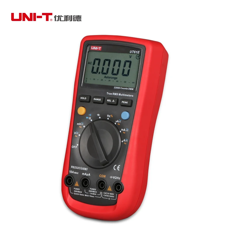 UNI-T мультиметров UT61A UT61B UT61C UT61D UT61E TRUE RMS RS232 Цифровой мультиметр REL AC/DC