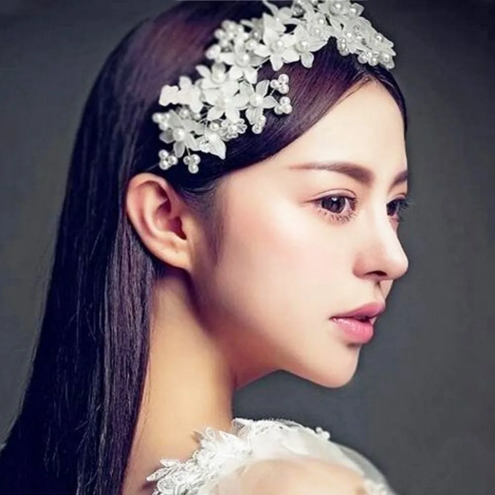 Exquisite handmade pearl head flower bridal tiara12 | Свадьбы и торжества
