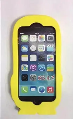 Lovely 3d Cartoon Despicable Me 2 Soft Rubber Silicone Gel Case Cover for Iphone 6 --4.7 Inch (Two Eyes light blue) |
