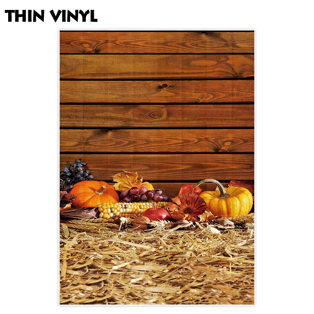 Allenjoy фон для фотосъемки Хэллоуин День благодарения осень Тыква деревянная доска