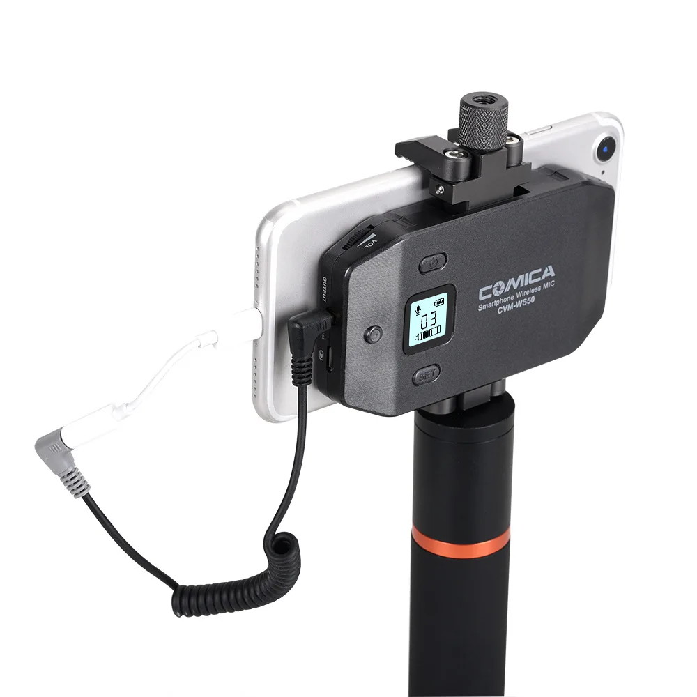 Беспроводной микрофон COMICA для смартфона 6 канальный петличный с Bluetooth и