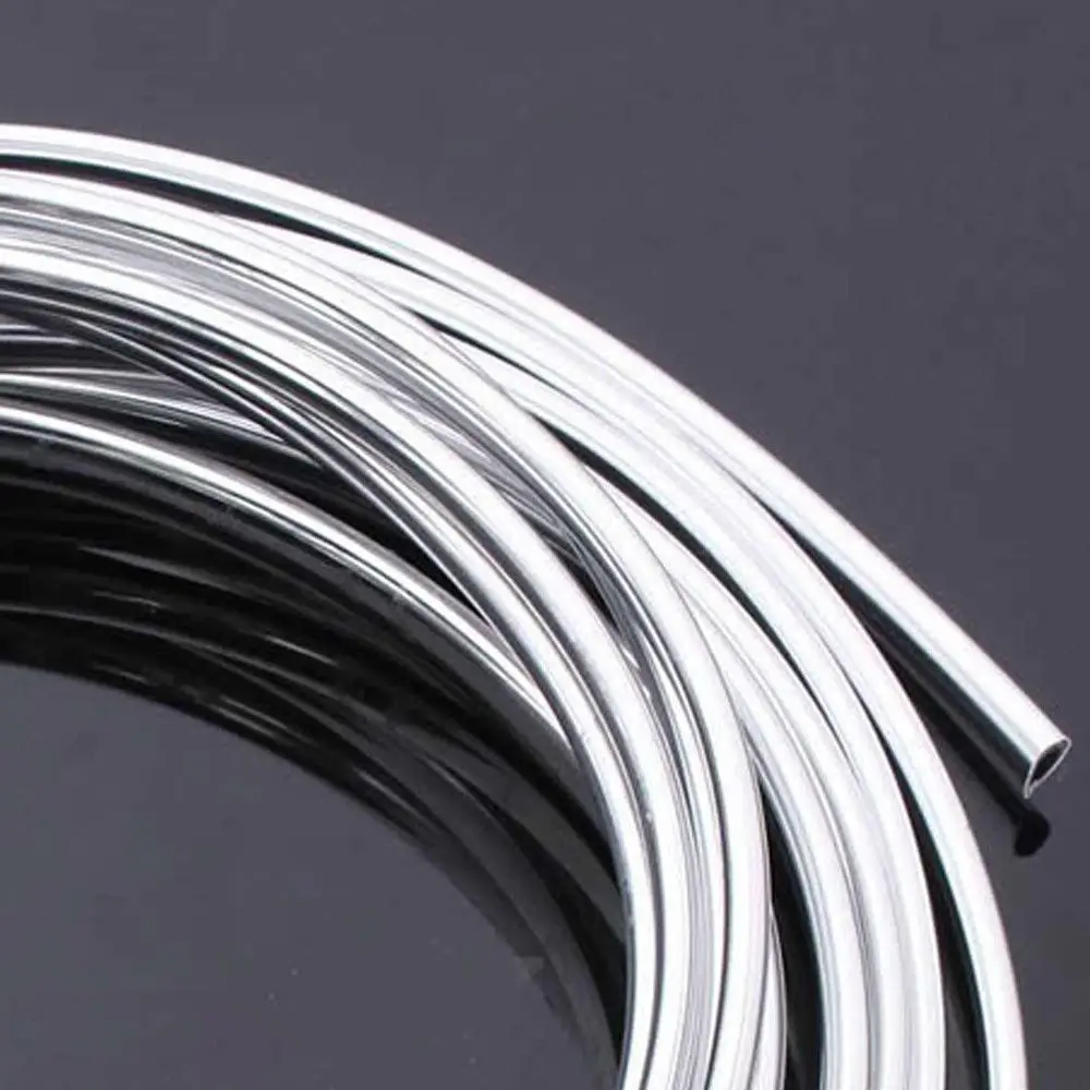 Window Interior Exterior Silver Anti-Collision Car Door Decoration Strip Bumper Trim 13m Universal PVC Practical | Автомобили и