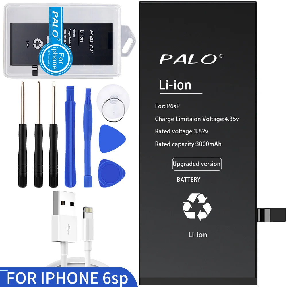 Palo аккумулятор для мобильного телефона iPhone 6S Plus замена батарея высокой емкости Внутренняя батарея для iPhone 6S plus - Цвет: for iPhone6s plus