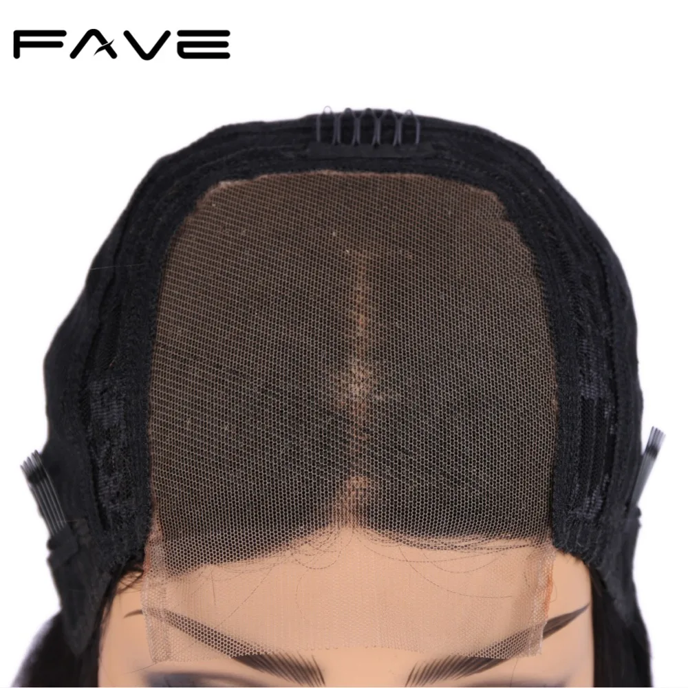 FAVE волосы 4*4 Кружева Закрытие Омбре парики бразильские Remy прямые человеческие 150%
