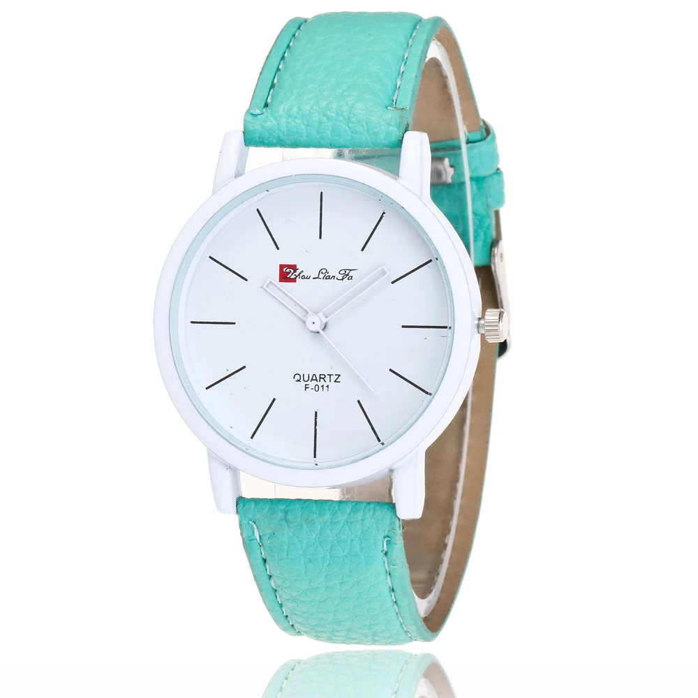 2019 новые модные женские часы простой стиль белое отображение по часовой стрелке