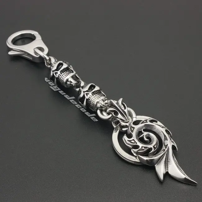 Мужской брелок рокер из нержавеющей стали 316L с уникальным этническим рисунком
