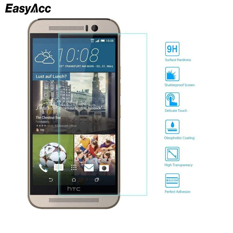 2.5D 9H Screen Protector Tempered Glass For HTC ONE M9 Invisible Shield Film Guard Cover Case Protective | Мобильные телефоны и
