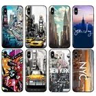 Черный чехол из ТПУ для iphone 5, чехол для iphone 5, 6, 6s, 7, 8 plus, x, 10, силиконовый чехол для iphone XR, XS, 11, pro, MAX, NYC, Нью-Йорк