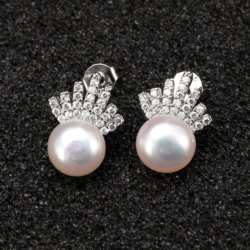 Shuangsheng Jewelry pearl earrings New Design Siver Multicolor Pearl Stud Earrings For Women 2018 Accessories Girl gift | Украшения и