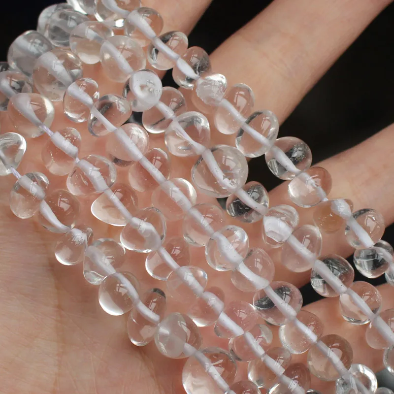 Clear Quartz Симпатичные 6-12 мм свободной формы Quartzs свободные бусины 1" /38 см, для изготовления ювелирных изделий DIY - Цвет: Clear Quartz