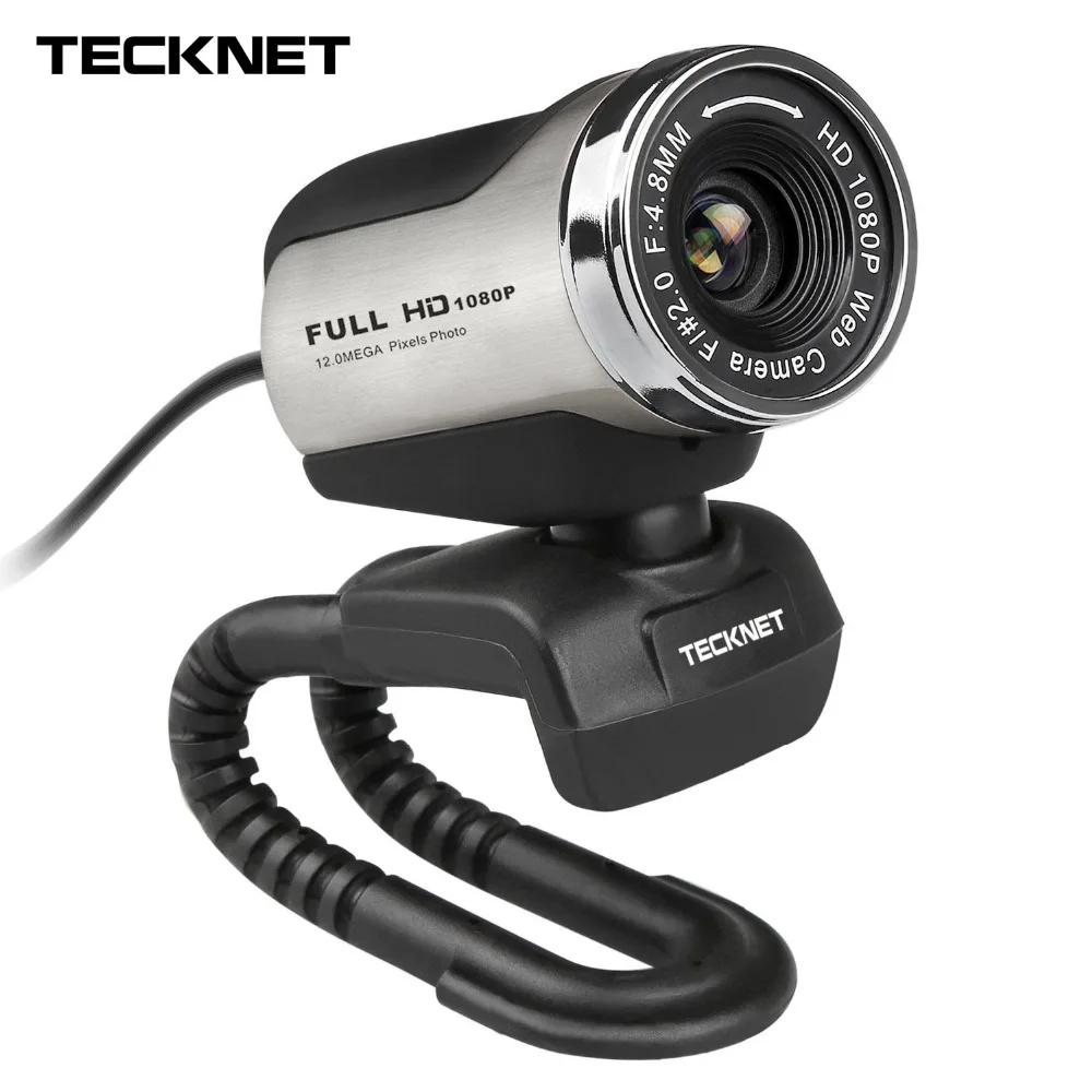 TeckNet 1080 P HD веб-камера со встроенным Шум микрофон с функциями снижения 1980x1080 Пиксели вебкамера с usb-разъемом для настольный ноутбук, для ноутбука ПК