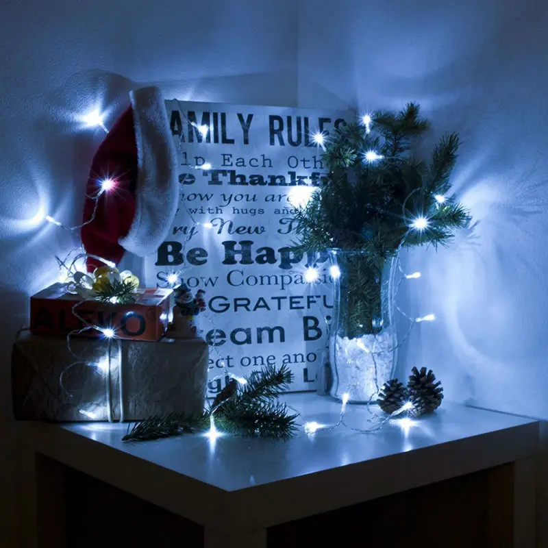 Battery led string light 3 AA Powered Decoration LED for Wedding Christmas Party Garland outdoor Home | Лампы и освещение