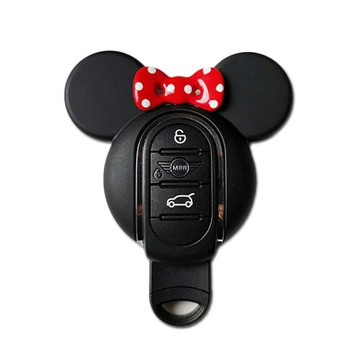 red-2 3D Mini Cooper S JCW брелок милый Мики Брелок чехол для Mini Cooper S JCW один F54 F55 F56 F60 - Название цвета: red-2