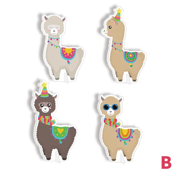 Llama B Ламы тема вечерние украшения ламы кактус для стола для дня рождения украшения, товары для вечеринки ламы вечерние Декор - Цвет: Llama B