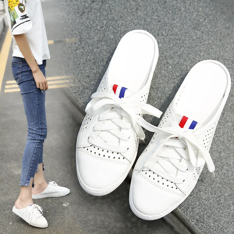 Женские ленивые туфли женские Вьетнамки новая Универсальная удобная женская