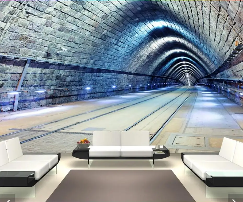 Настенная 3D Бумага с абстрактным временем туннель для стен креативный принт фото