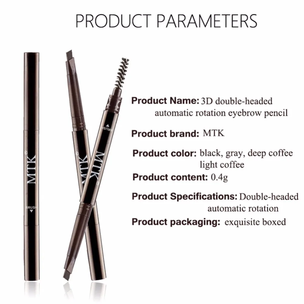 Карандаш для бровей водостойкий черный и коричневый макияж тени бровей|eyebrow