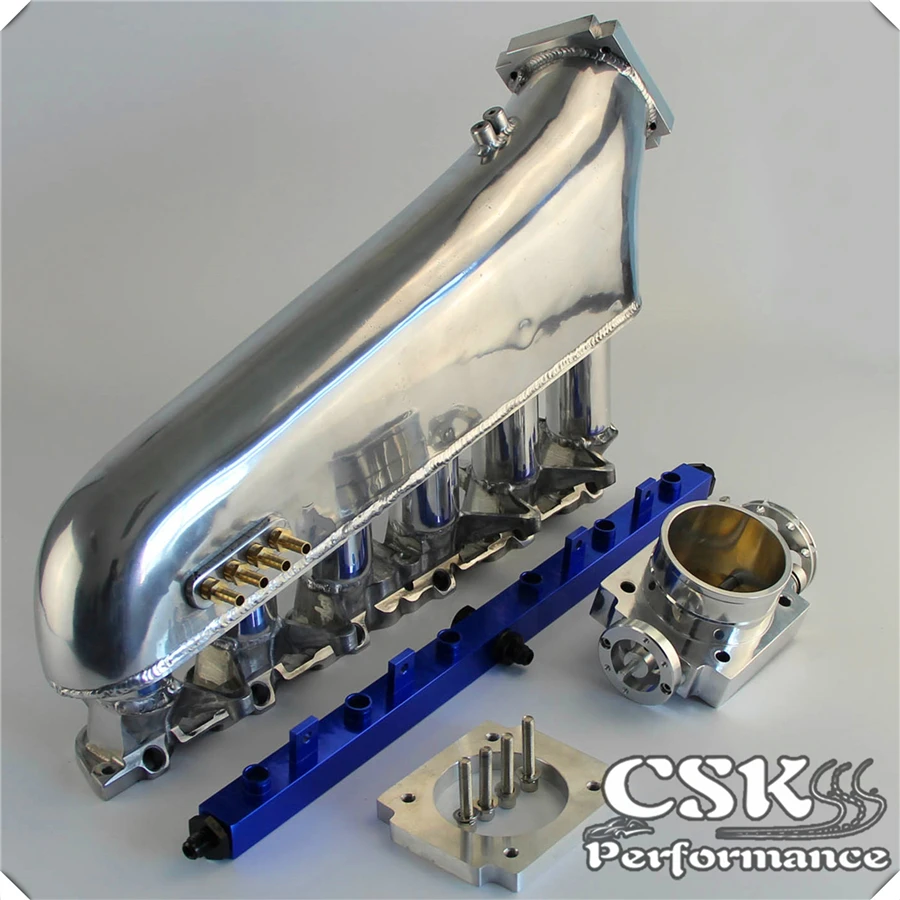Intake Manifold Plenum +Universal VQ35TPS 80mm Throttle body Fits For BMW E30 M20 320i / 325i 1987-1991 | Автомобили и мотоциклы