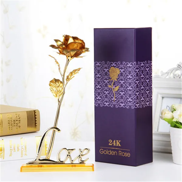 24k позолоченный розовый акриловый держатель для любви Золотое свадебное