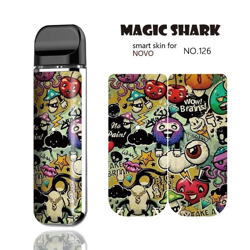 Модный чехол-наклейка Magic Shark Fire Horse Skull Star War Black Warrior для Smok Novo 121-130 | Мобильные