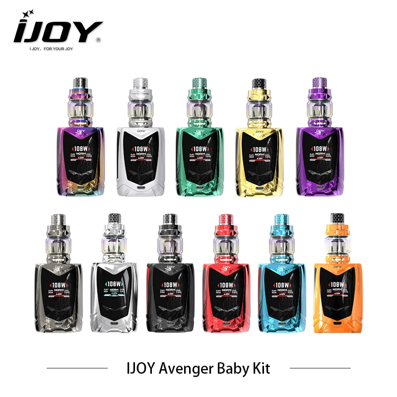 IJOY Avenger Baby Kit Max 108w Box Mod Vape AI voice control mod Dual 20350 2800mah Battery Pod/Power/TC/TCR Modes Vaporizer | Электроника