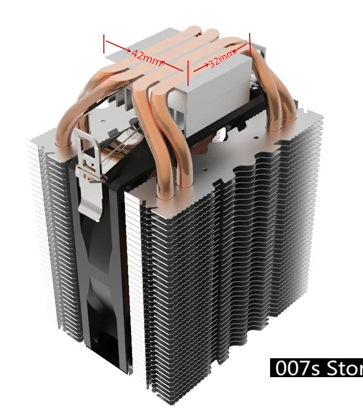 Радиатор кулер вентилятор охлаждения 4 Heatpipe для Intel LGA 1150 1151 1155 775 1156 для AMD 3pin настольные компьютеры компьютер процессор радиатор